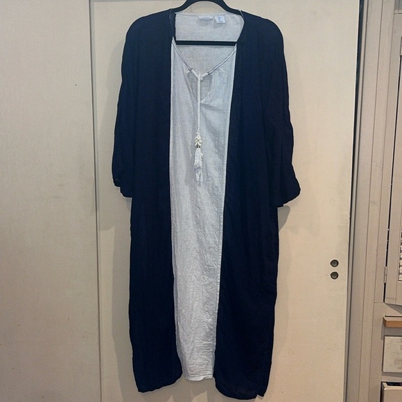 Sigrid Olsen Other - Sigrid Olsen long linen combo kaftan/ cover up size large